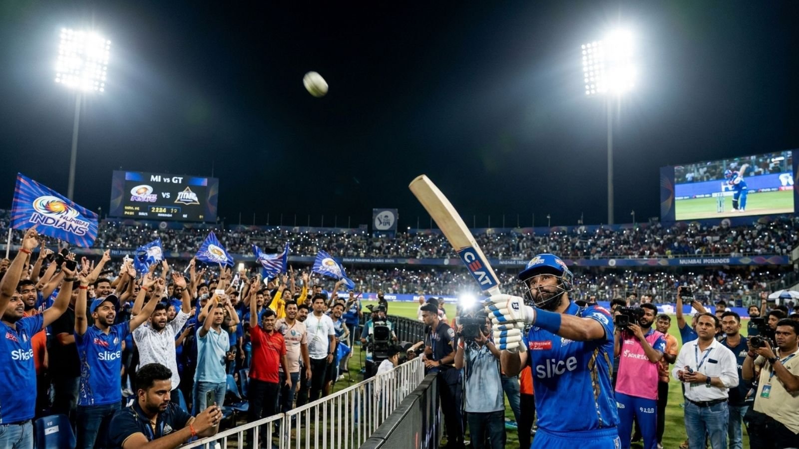 Tilak Varma hits a century for MI vs GT IPL 2026, Mumbai Indians win.