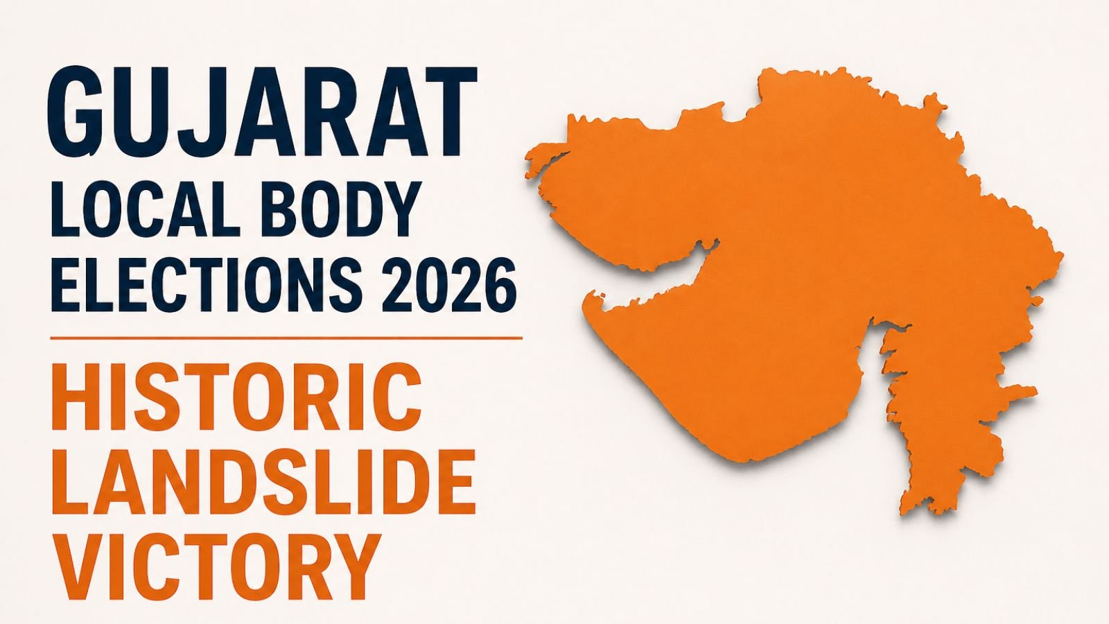 Gujarat Local Body Elections 2026: Historic landslide victory for BJP.