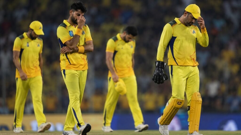 After CSK’s elimination, Rajasthan Royals, Punjab Kings, Kolkata Knight Riders, and Delhi Capitals are still mathematically alive in the battle for the last remaining playoff berth. Fans are now closely following points table changes, net run rate calculations, and final league match results.