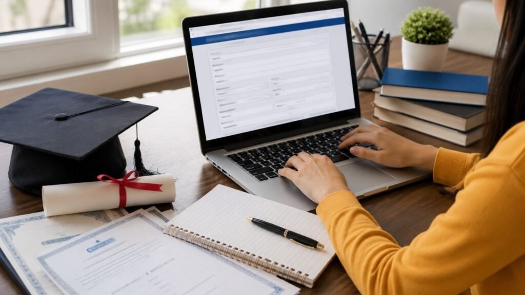 Student applying for SVNIT Surat PhD admission 2026 online