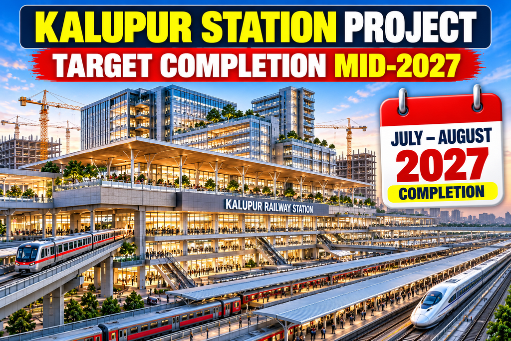 Kalupur Railway Station redevelopment project, target completion mid-2027