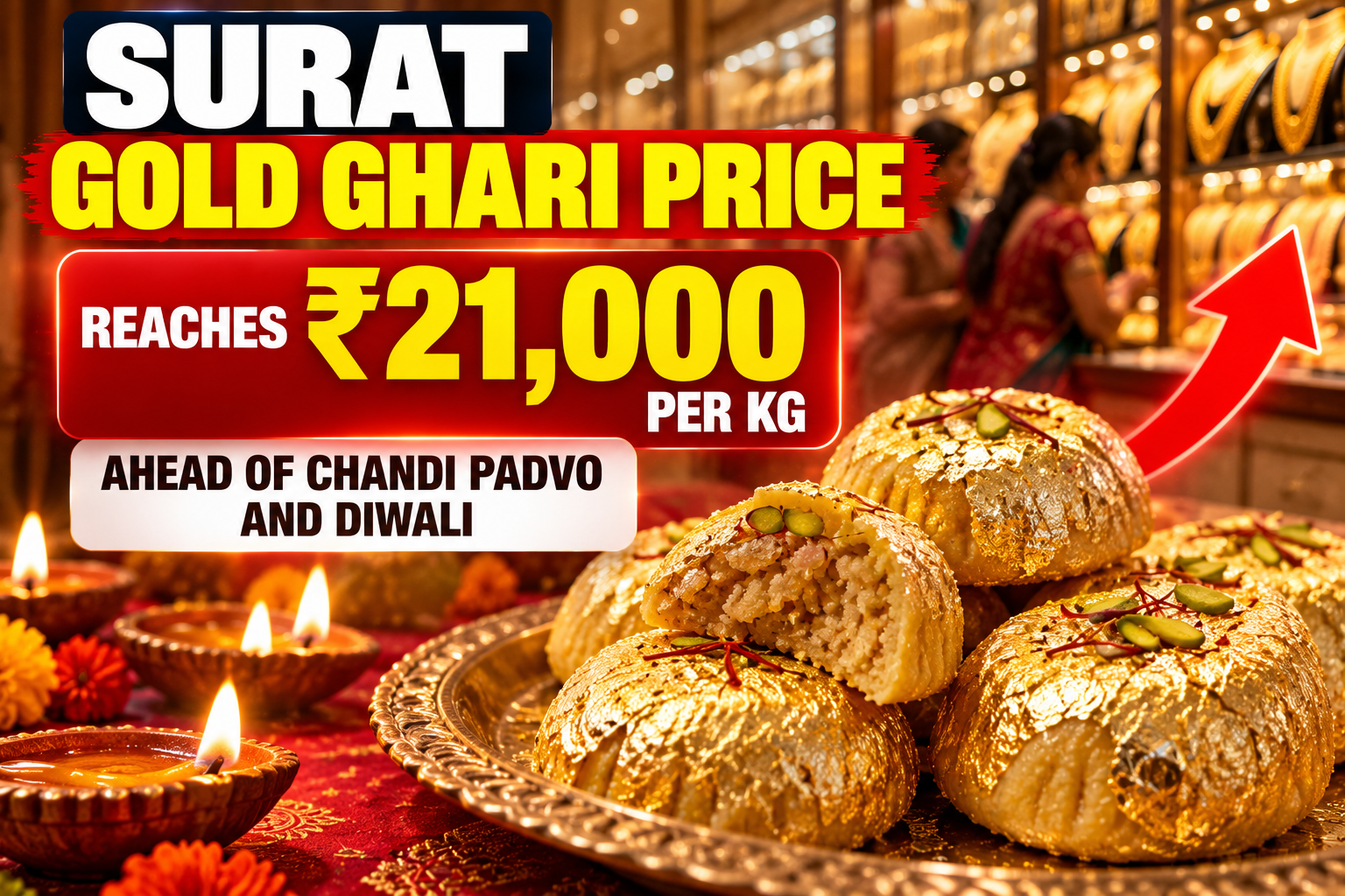 Surat gold ghari price reaches ₹21,000 per kg ahead of Diwali
